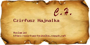 Czirfusz Hajnalka névjegykártya